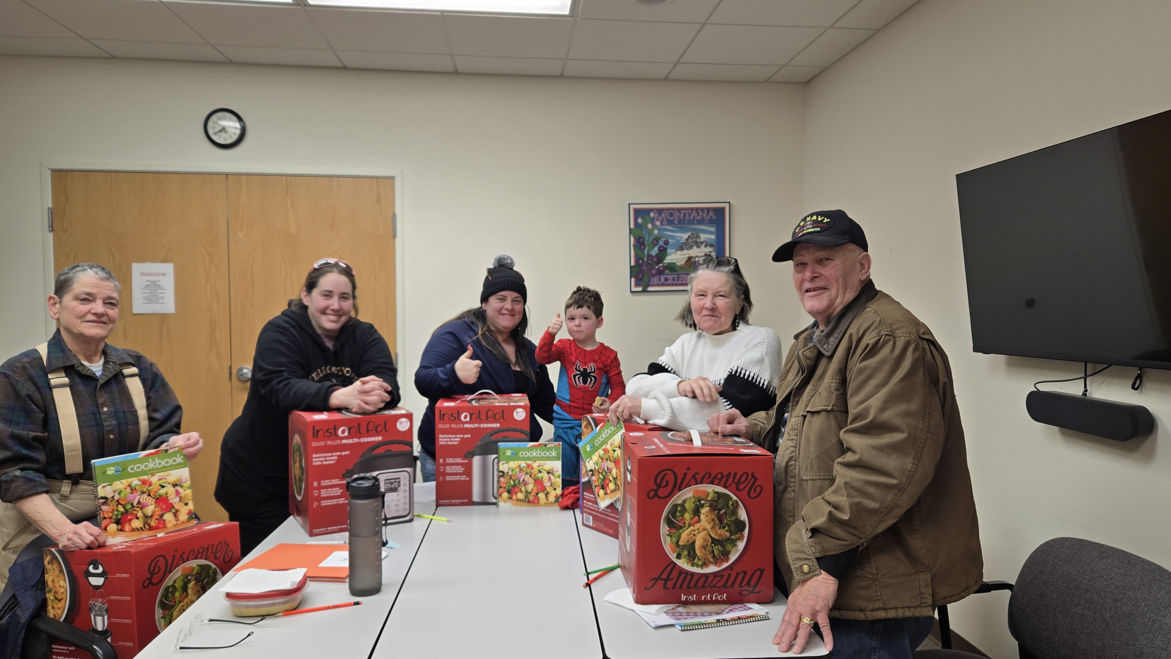 Adult community cooking class featuring grant funded electric pressure cookers
